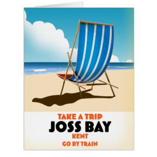 Affiche de voyage de style vintage Joss Bay Kent.