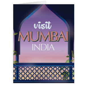 Affiche de voyage de style vintage Mumbai Inde