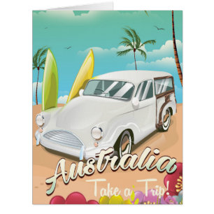 Affiche de voyage de surf vintage Australie