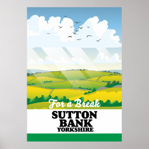 Affiche de voyage de Sutton Bank yorkshire