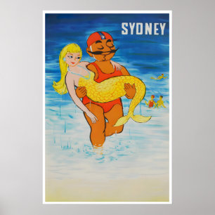 Affiche de voyage de Sydney Australie Art de plage