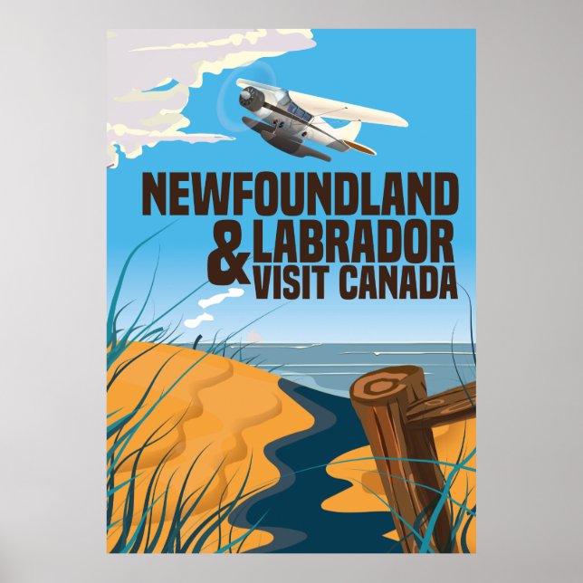 Affiche de voyage de Terre-Neuve-et-Labrador (Devant)