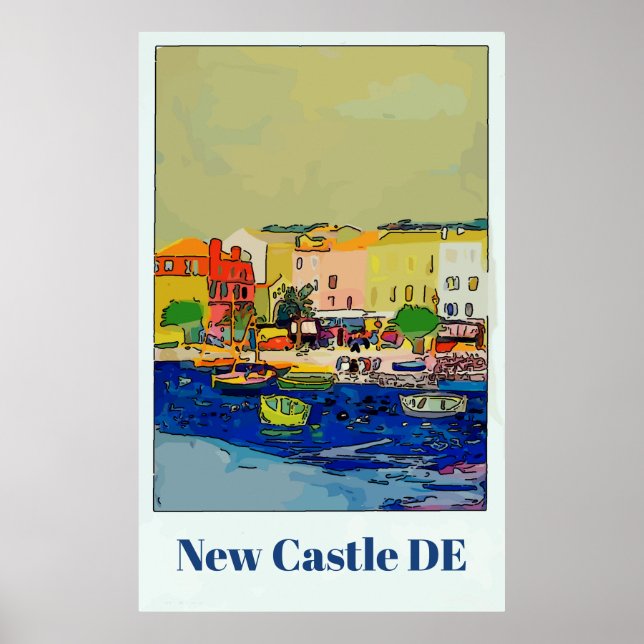 Affiche de voyage Delaware, modifier le texte (Devant)