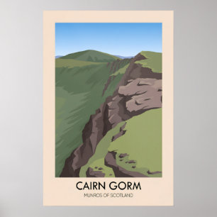 Affiche de voyage des Cairn Gorm Munros d'Écosse