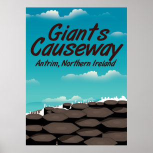 Affiche de voyage des géants de l'Irlande du Nord 