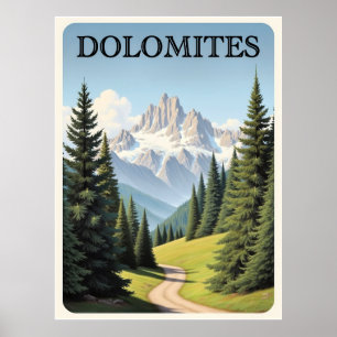 Affiche de voyage Dolomites