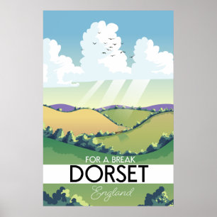 Affiche de voyage Dorset Angleterre