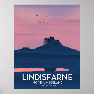 Affiche de voyage du château de Northumberland de 