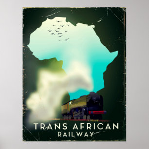 Affiche de voyage du chemin de fer transafricain