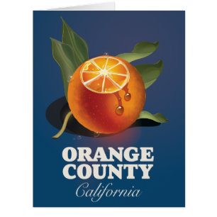 Affiche de voyage du comté d'Orange Californie.