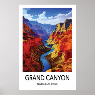 Affiche de voyage du Grand Canyon Art du parc nati
