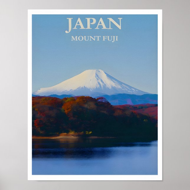 Affiche de voyage du Mont Fuji (Devant)