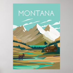Affiche de voyage du Montana