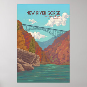 Affiche de voyage du parc national de New River Go