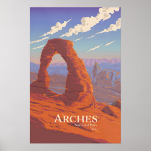 Affiche de voyage du Parc national des Arches