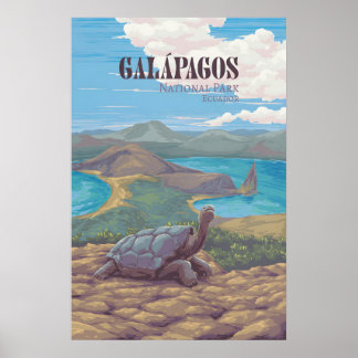 Affiche de voyage du Parc national des Galapagos