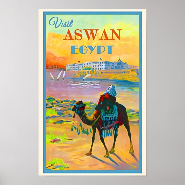 Affiche de voyage Egypte-Assouan (Devant)