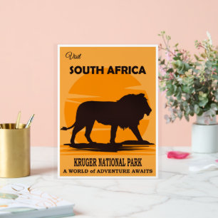 Affiche de voyage en Afrique du Sud