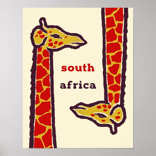 Affiche de voyage en Afrique du Sud (Devant)