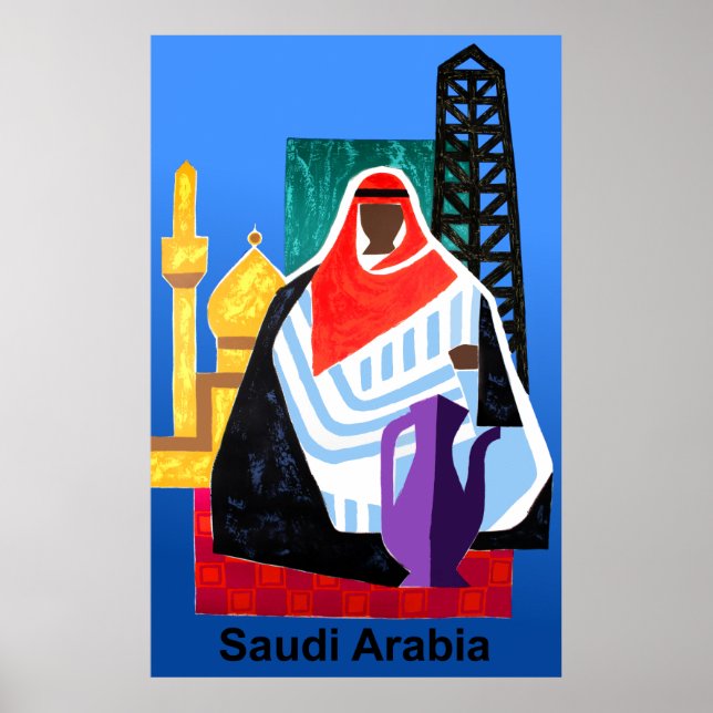Affiche de voyage en Arabie Saoudite (Devant)
