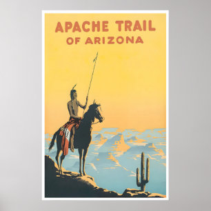 Affiche de voyage en Arizona Art du désert Amérind