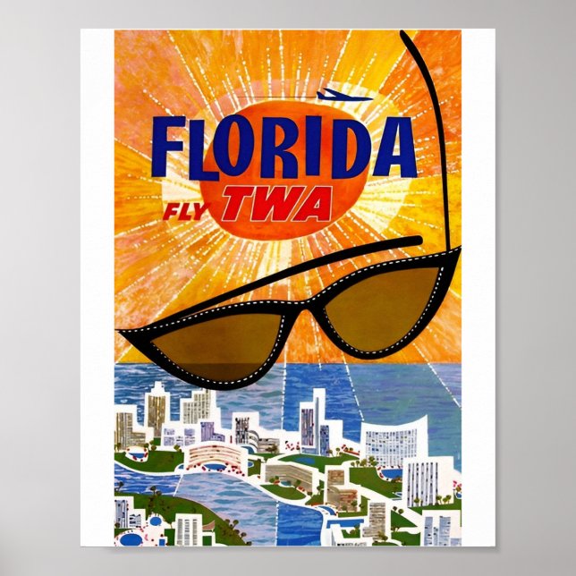 Affiche de voyage en Floride (Devant)