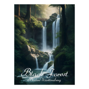 Affiche de voyage en Forêt-Noire Allemagne