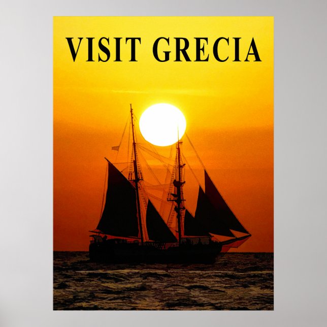 Affiche de voyage en Grèce (Devant)