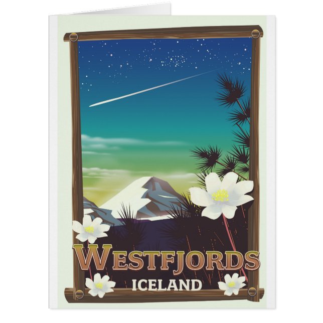 Affiche de voyage en Islande de Westfjords (Devant)