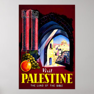 Affiche de voyage en Palestine Art palestinien Pri