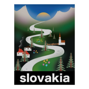 Affiche de voyage en Slovaquie
