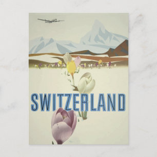 Affiche de voyage en Suisse Carte postale