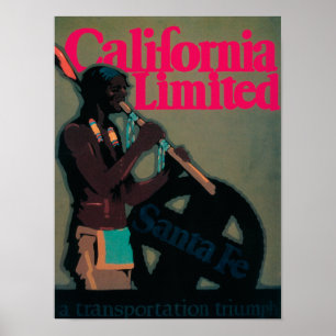 Affiche de voyage en train California Limited