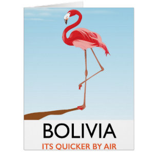Affiche de voyage Flamant rose en Bolivie