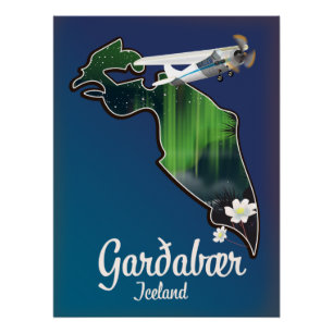 Affiche de voyage Garðabær Islande