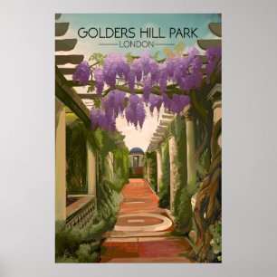 Affiche de voyage Golders Hill Park Londres
