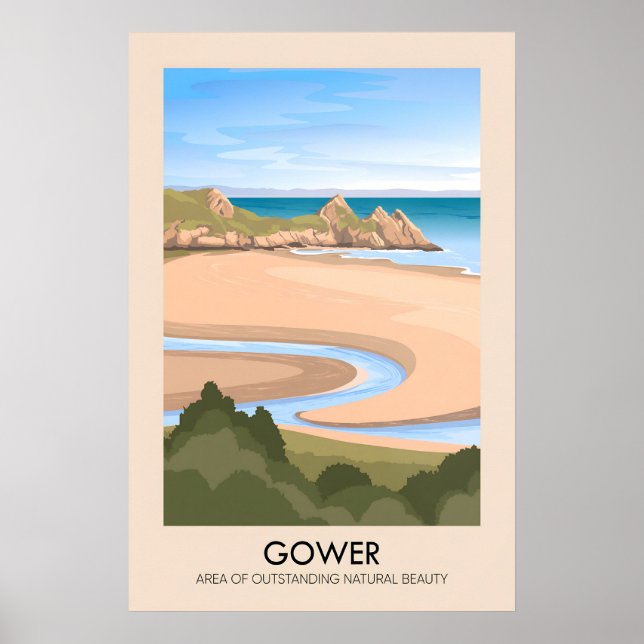 Affiche de voyage Gower AONB (Devant)