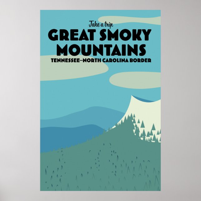Affiche de voyage Great Smoky Mountains. (Devant)