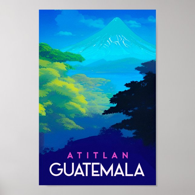 affiche de voyage guatémaltèque (Devant)