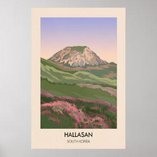 Affiche de voyage Hallasan Corée du Sud
