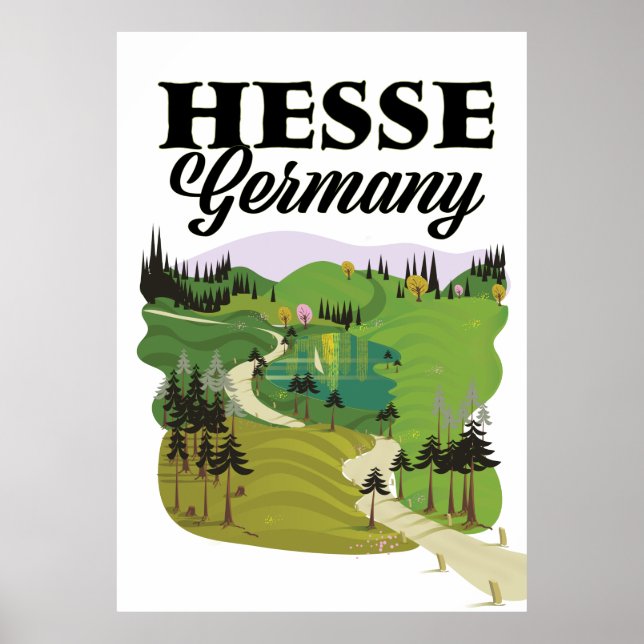 Affiche de voyage Hesse Allemagne (Devant)