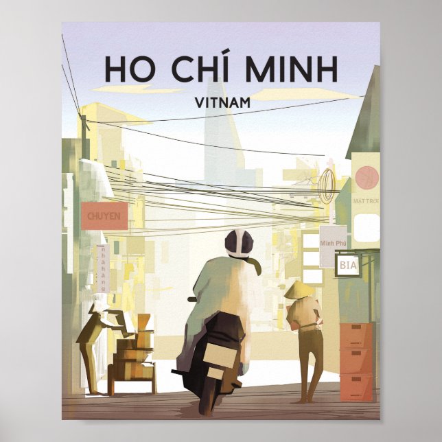 Affiche de voyage Ho chi minh vietnam (Devant)