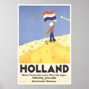 Affiche de voyage Hollande Impression d'art de pla