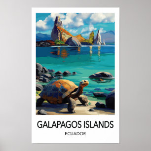 Affiche de voyage Îles Galapagos Équateur