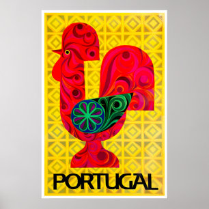 Affiche de voyage Impression de Coq d'Art Portugal