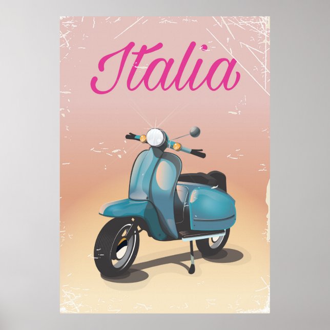 Affiche de voyage Italia Scooter (Devant)
