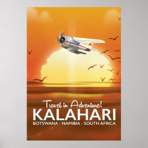 affiche de voyage Kalahari Desert Adventure
