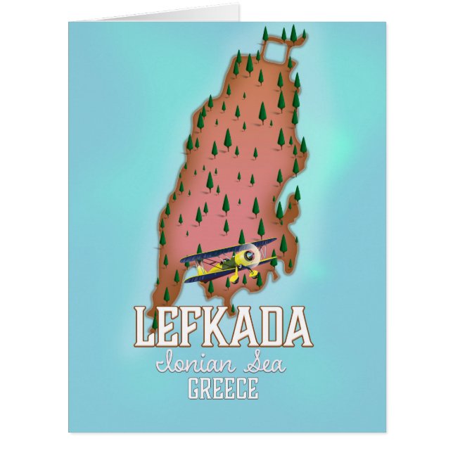 Affiche de voyage Lefkada Grèce. (Devant)
