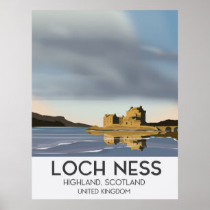 Affiche de voyage Loch Ness, Highlands, Écosse