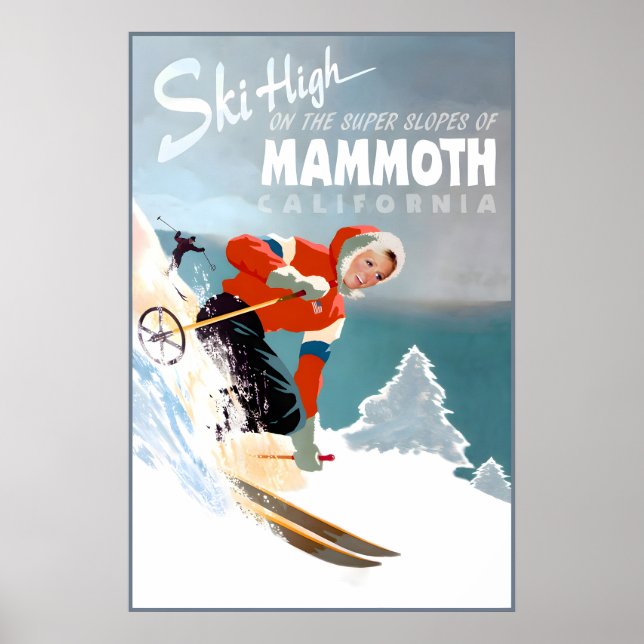 Affiche de voyage Mammoth Mountain Californie Sier (Devant)